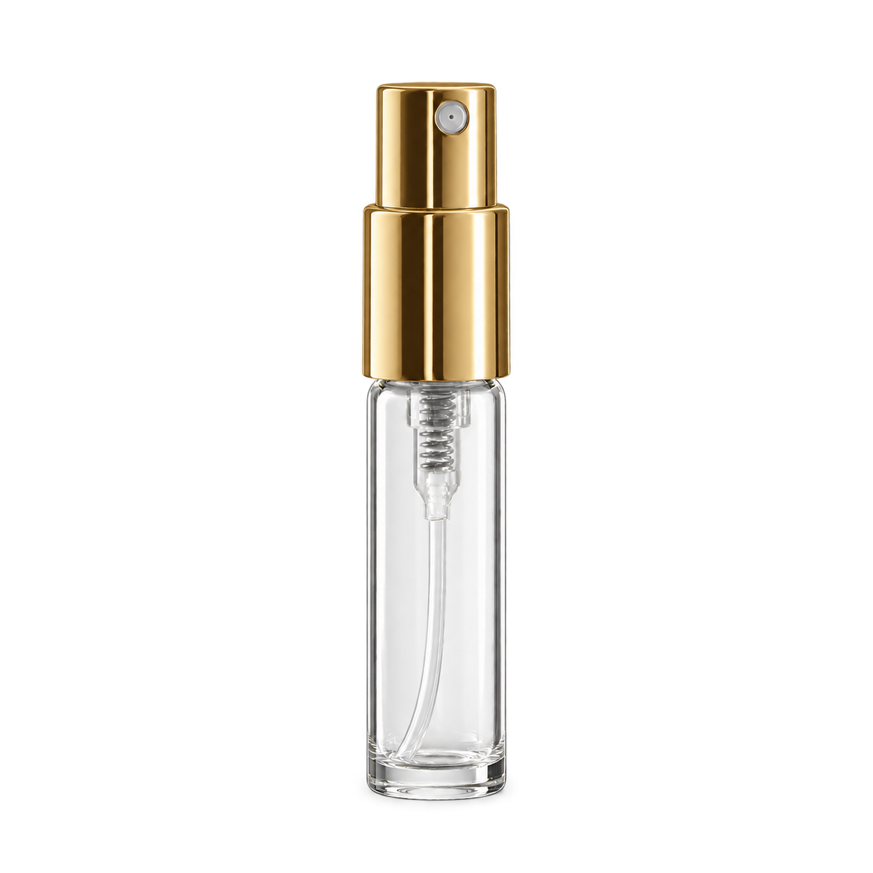 3ml スリムな円筒型香水ボトル ガラス 品番MINI-SPRAY-3ML-GD