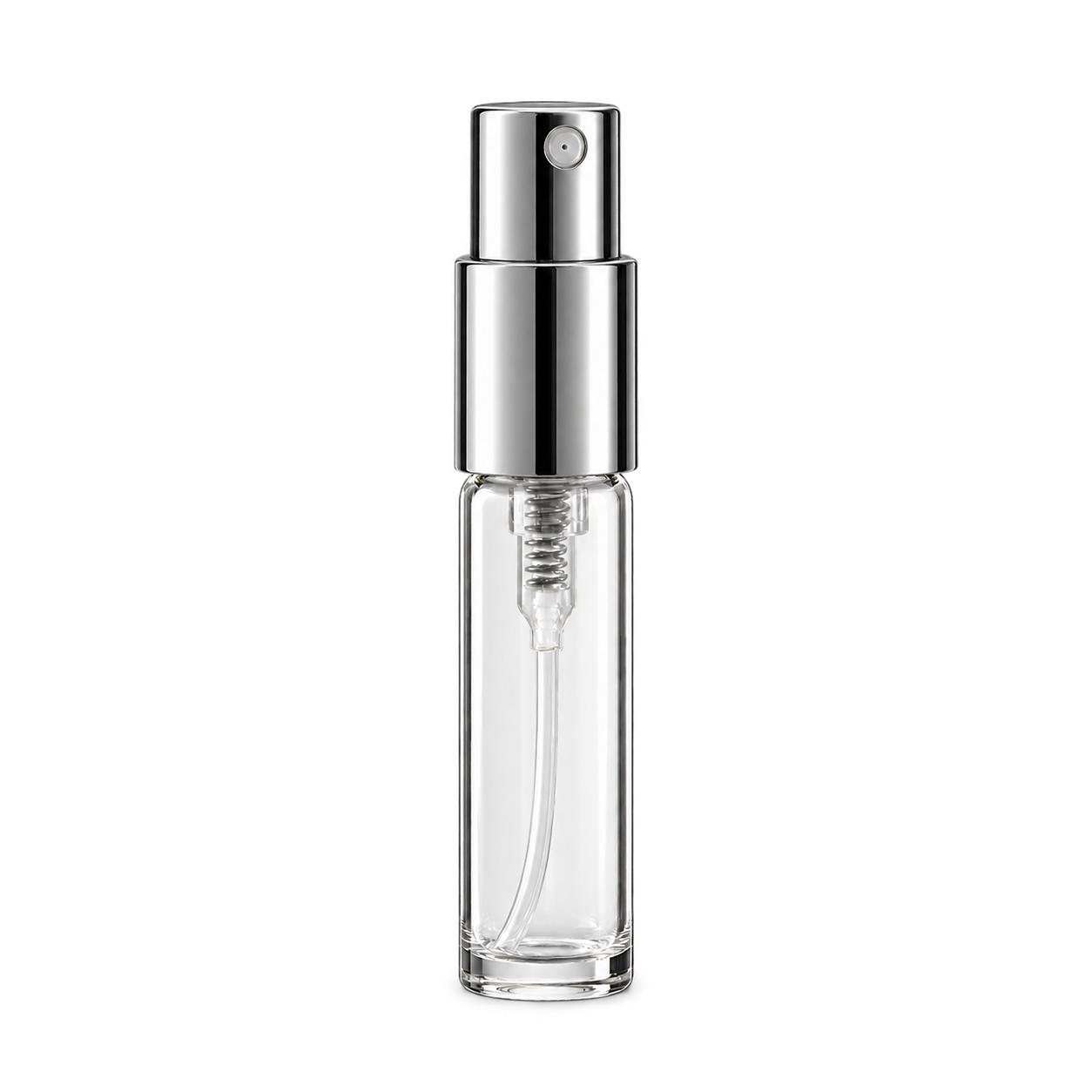 3ml スリムな円筒型香水ボトル ガラス 品番MINI-SPRAY-3ML-SV
