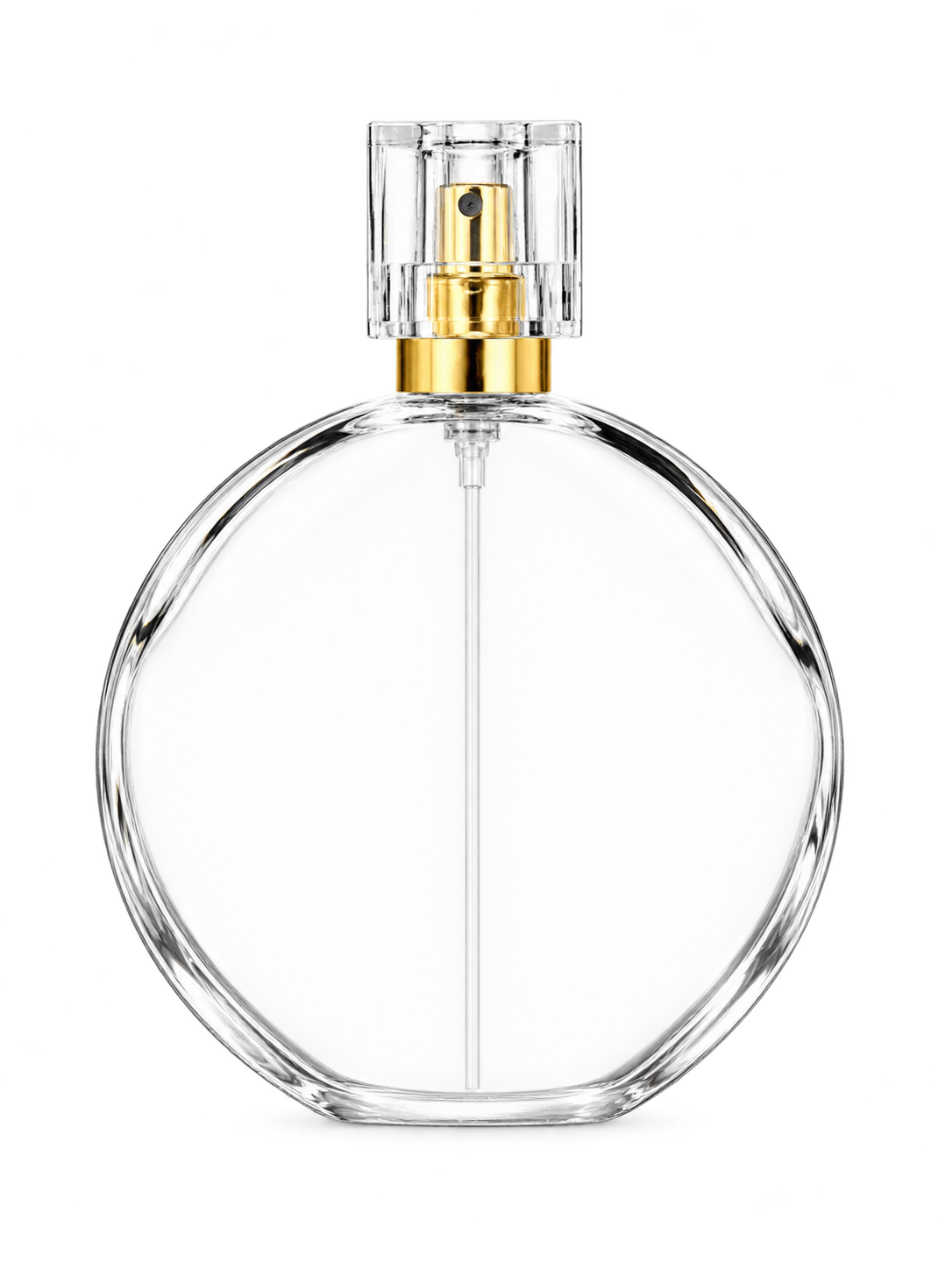 100ml コンパクトな平型香水ボトル ガラス 品番XB462